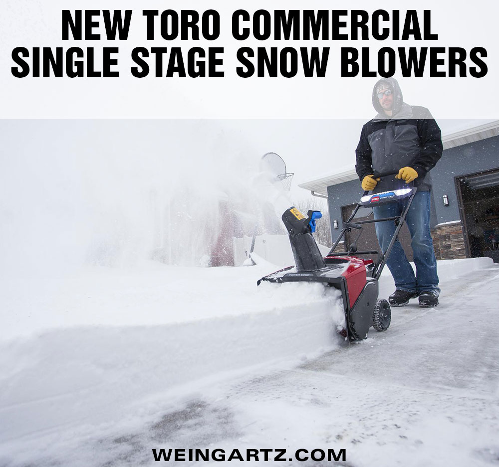 New Toro Commercial Single Stage Snow Blowers