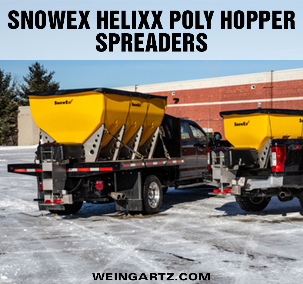 SnowEx HELIXX poly hopper spreaders