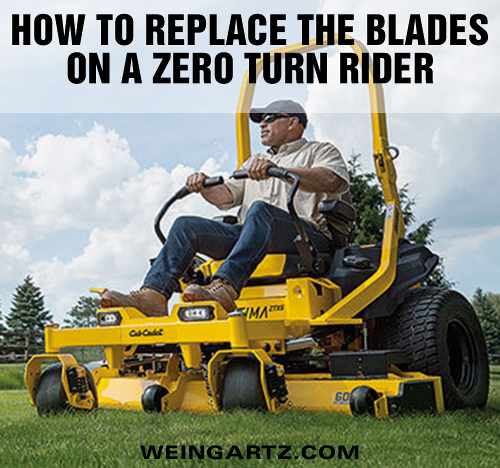How to Replace the Blades on a Cub Cadet Zero Turn Rider
