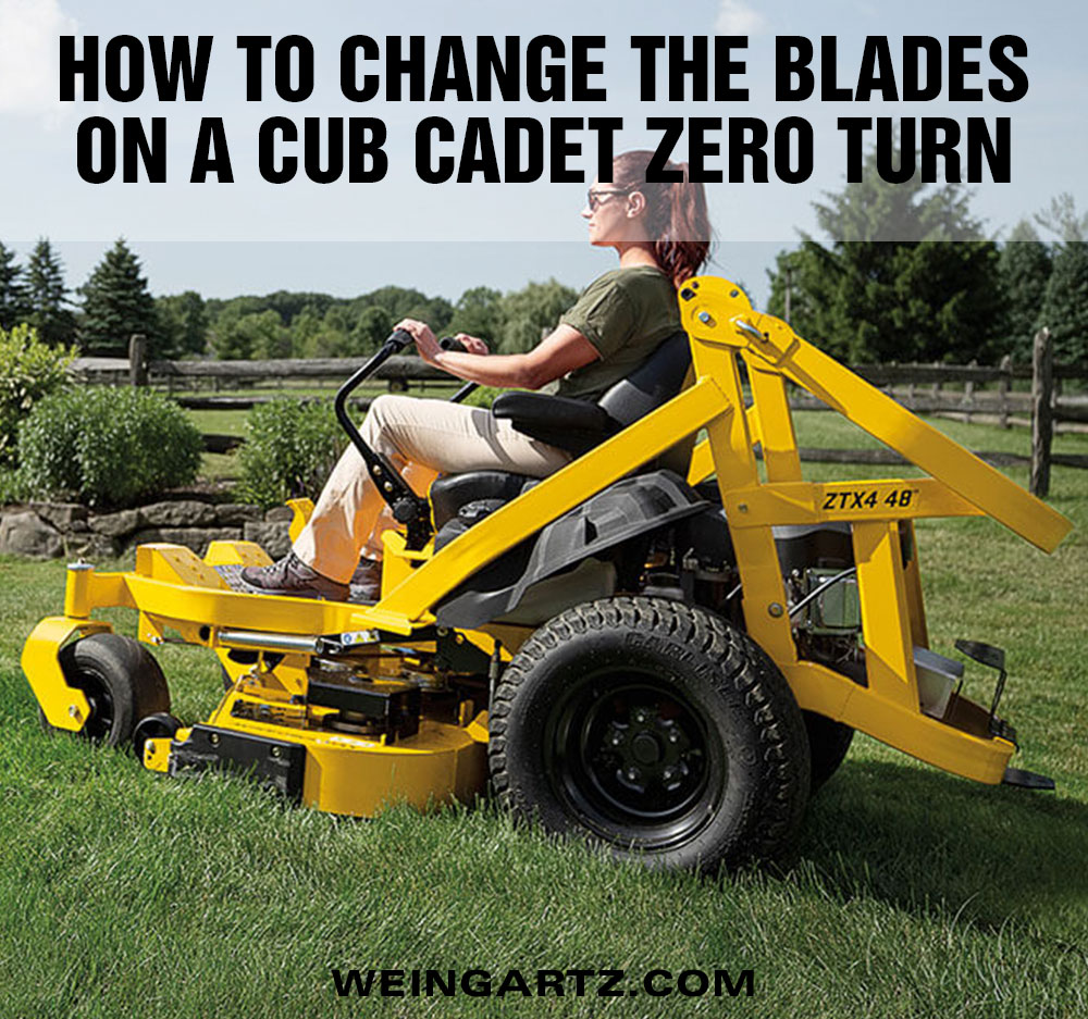 How to Change the Blades on a Cub Cadet Zero Turn Rider