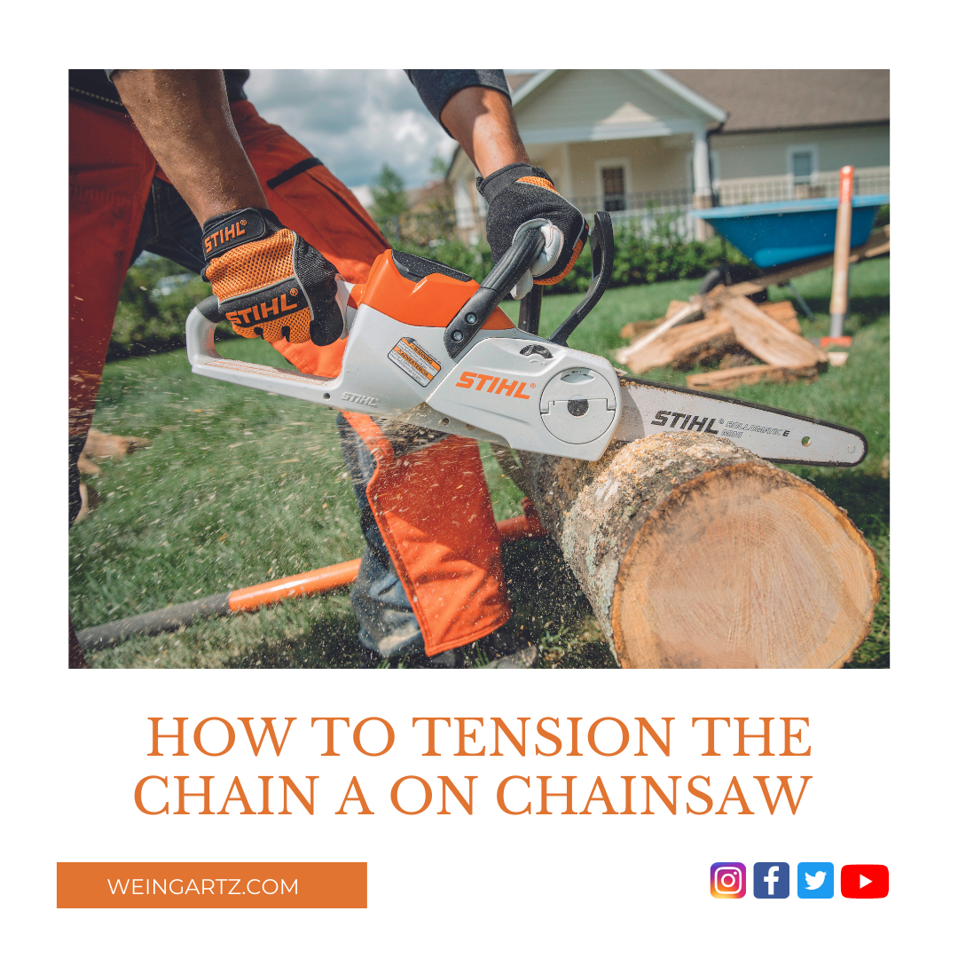 TENSION CHAIN ON CHAINSAW